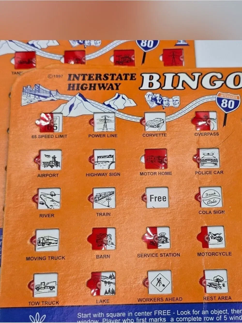 Vintage 1997 Interstate Highway Bingo Travel Game by Regal Games Set Of 3